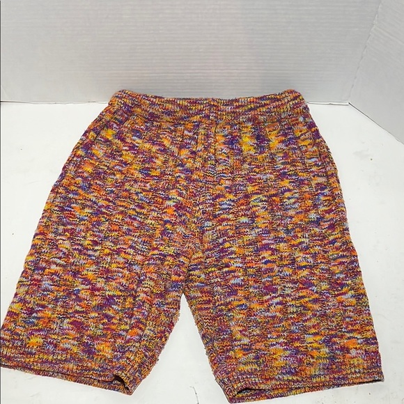 Orange and Purple Knit Shorts - Picture 1 of 3